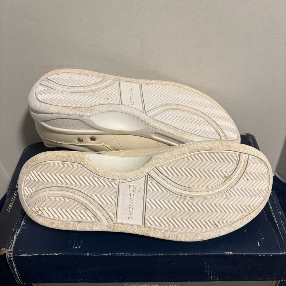Vintage Y2K 90’s Converse White Leather Cardinal Ox 5J776 Women’s 10.5 Sneakers - Picture 5 of 8
